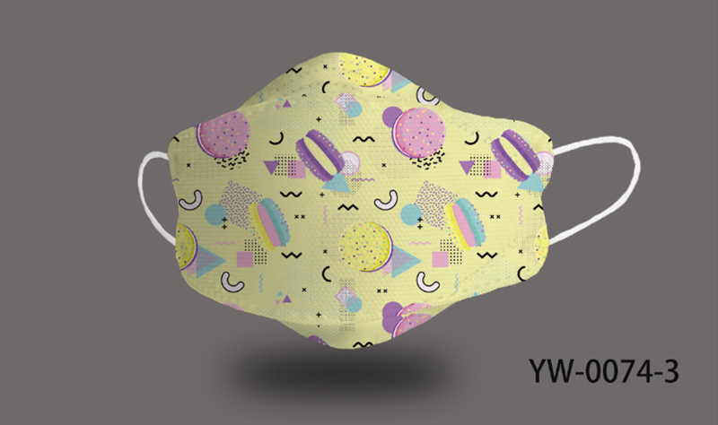 Digitaltryckt macaronmönstermask